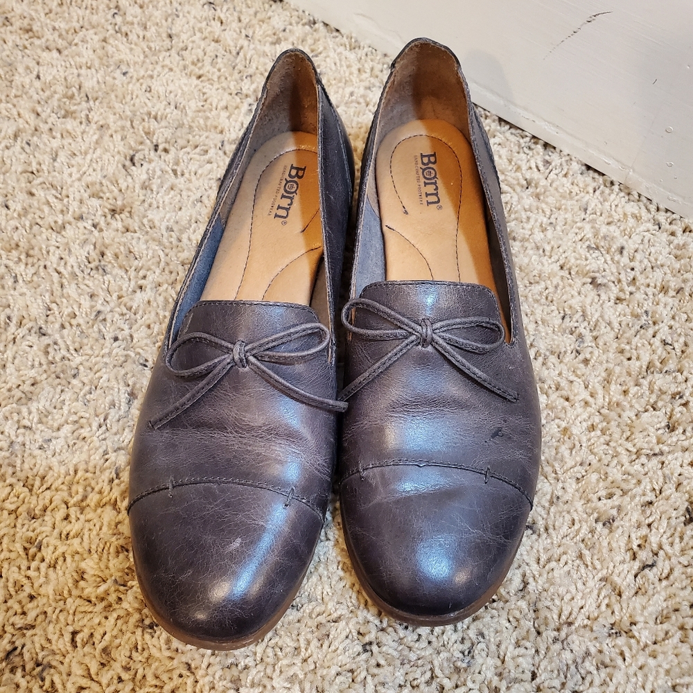 Born grey structured loafers